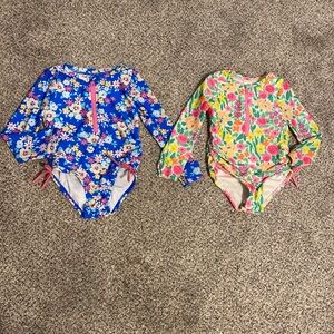 Cat & Jack Vibrant Blue Floral Swimwear